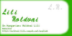 lili moldvai business card